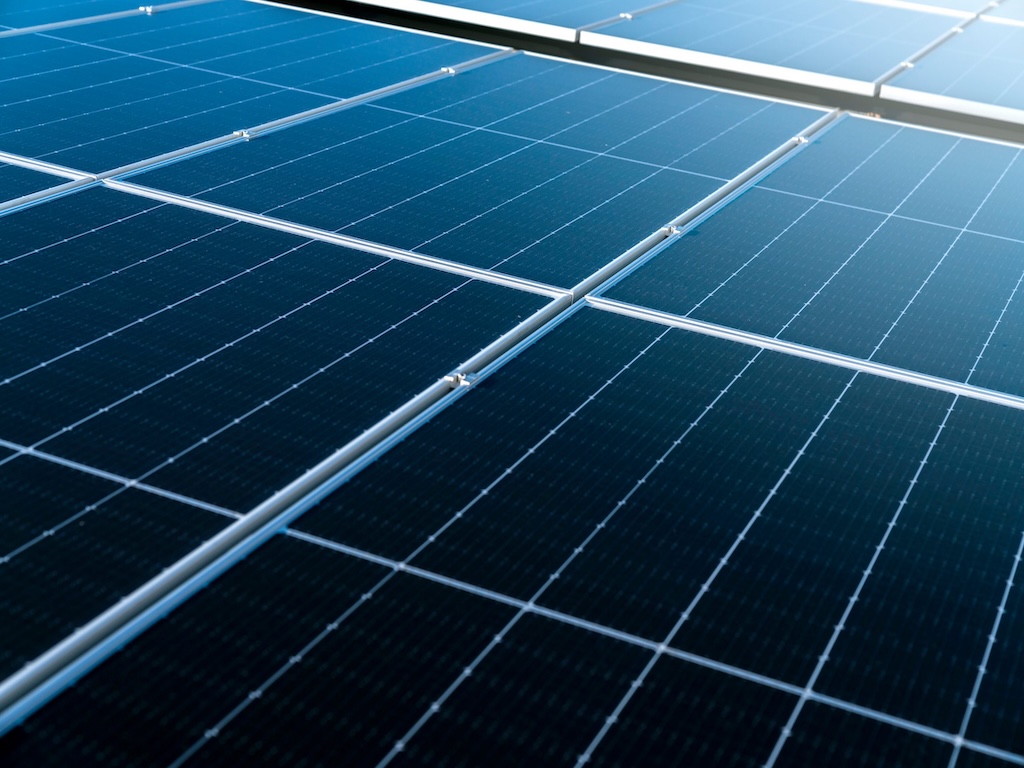 Solar Modul Nahaufnahme klein PV Anlage Modul